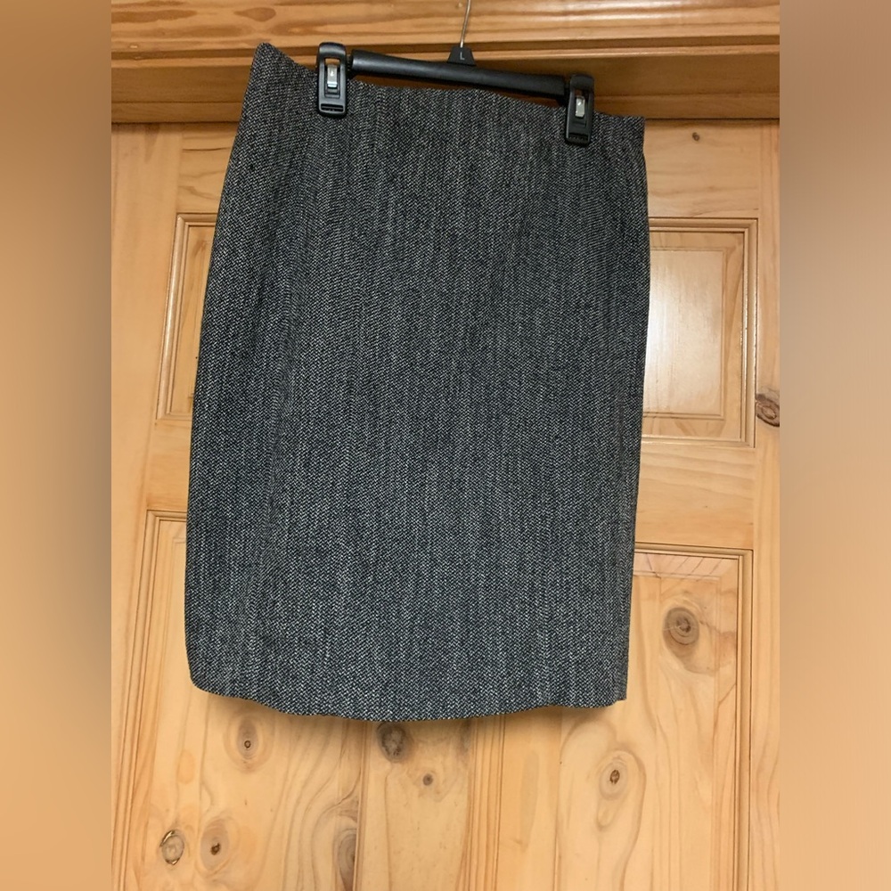 Express Gray Ribbed Pencil Skirt for Work